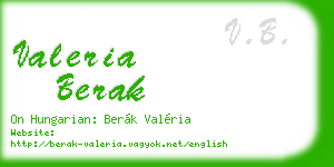 valeria berak business card